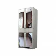 Шкаф ЭКОН распашной 2-х дверный с ящиком с полками с 2-мя зеркалами
